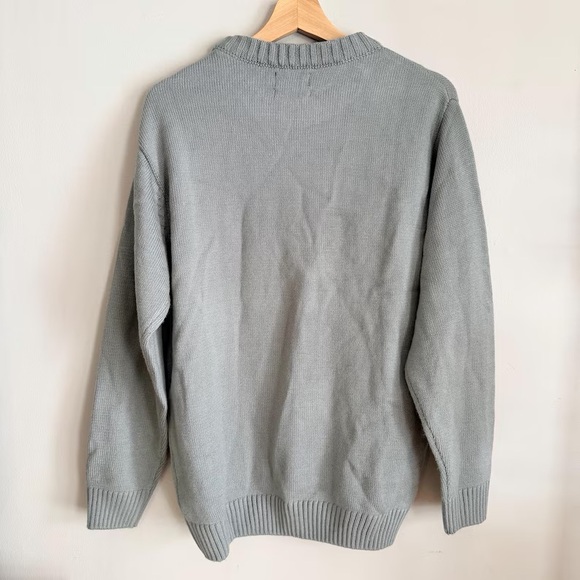 Polo by Ralph Lauren Gray Crewneck Sweater with Bear Motif - Picture 3 of 12